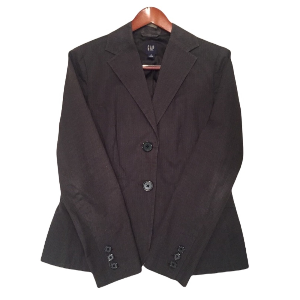 GAP blazer, size 10, dark grey w/ subtle striping